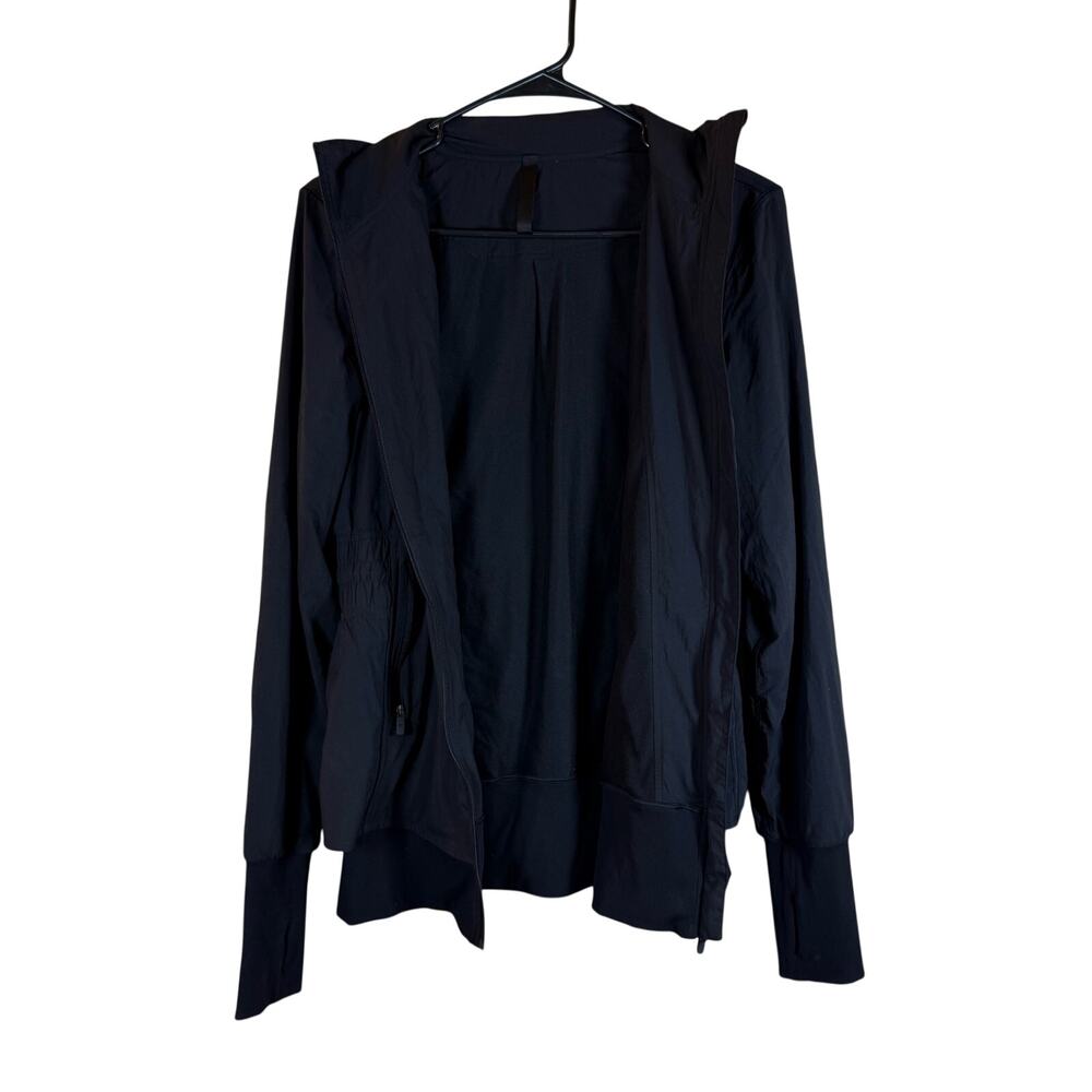 Lululemon Women's Sights Seen Windbreaker Jacket LW3DU5S Black Full Zip Size 8
